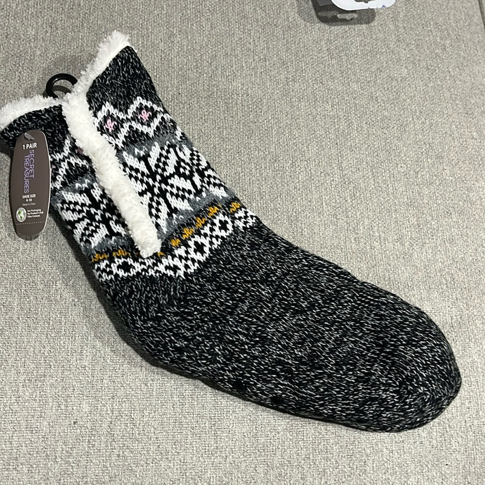 FAUX FUR COZY slipper SOCKS